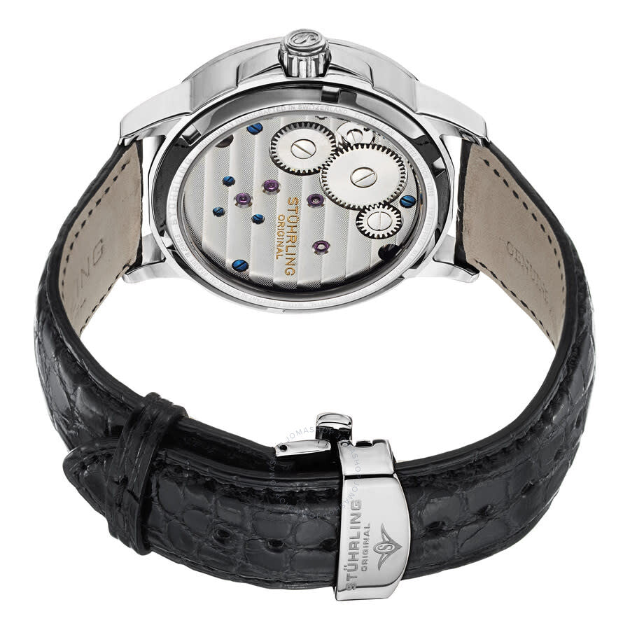 Stuhrling Original Tourbillon Hand Wind Silver Dial Men's Watch M16844 - The Watches Men & Co #3