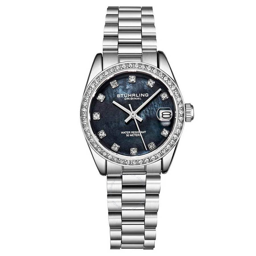Stuhrling Original Vogue Black Dial Ladies Watch M15705 - The Watches Men & Co