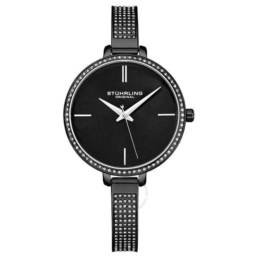 Stuhrling Original Vogue Black Dial Ladies Watch M15755 - The Watches Men & Co