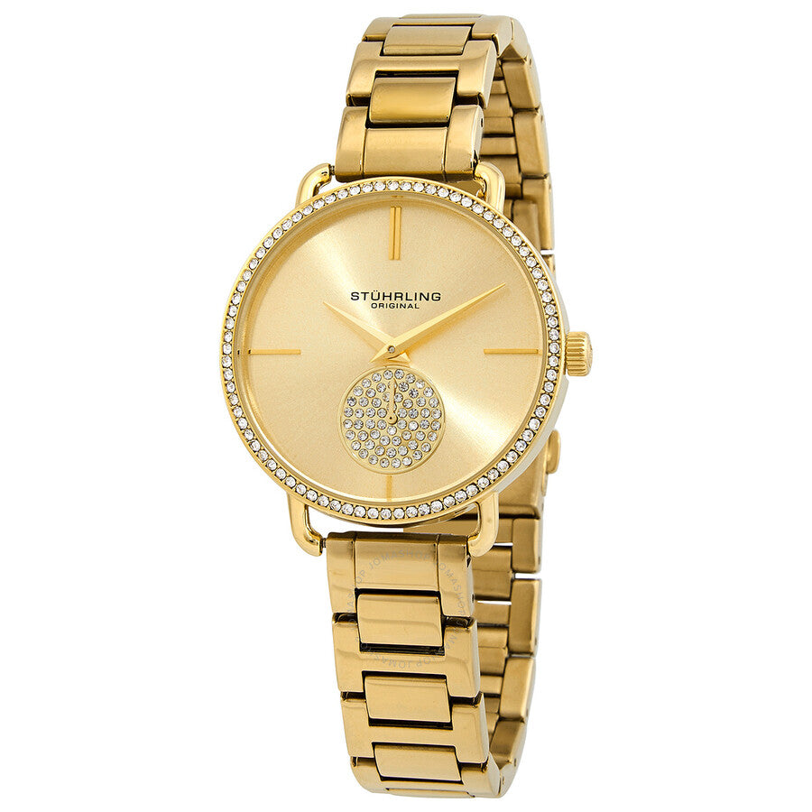 Stuhrling Original Vogue Gold Dial Ladies Watch M15630 - The Watches Men & Co