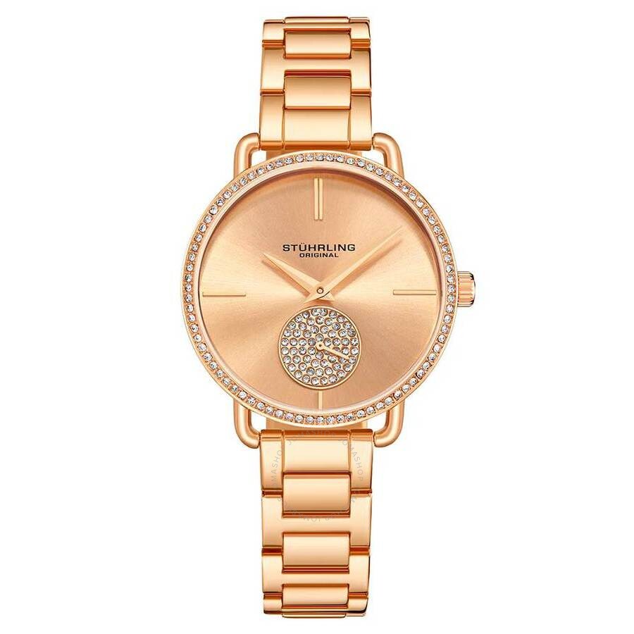 Stuhrling Original Vogue Rose Gold-tone Dial Ladies Watch M15631 - Dawson Watches