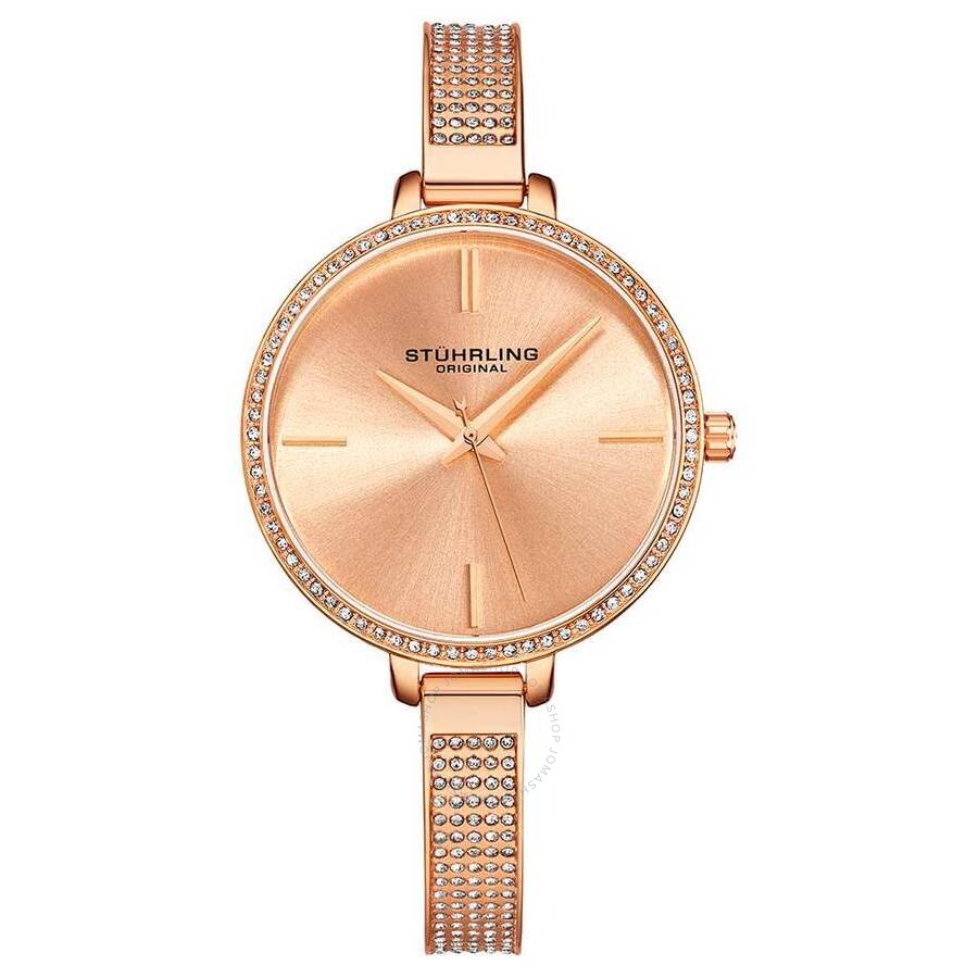 Stuhrling Original Vogue Rose Gold-tone Dial Ladies Watch M15754 - Dawson Watches