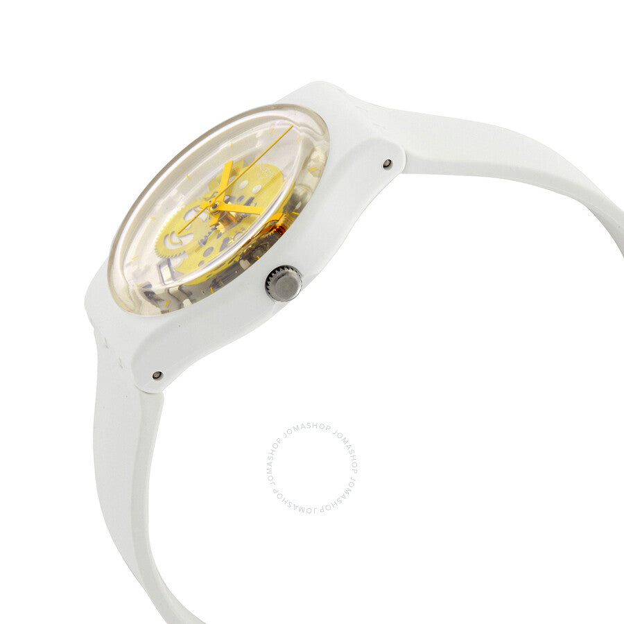Swatch Bioceramic Time To Yellow Small Quartz White Dial Unisex Watch SO31W105 - Dawson Watches #2