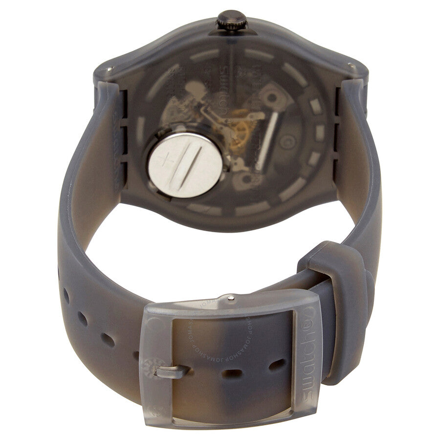 Swatch Black Blur Quartz Transparent Dial Men's Watch SUOB183 - Dawson Watches #3