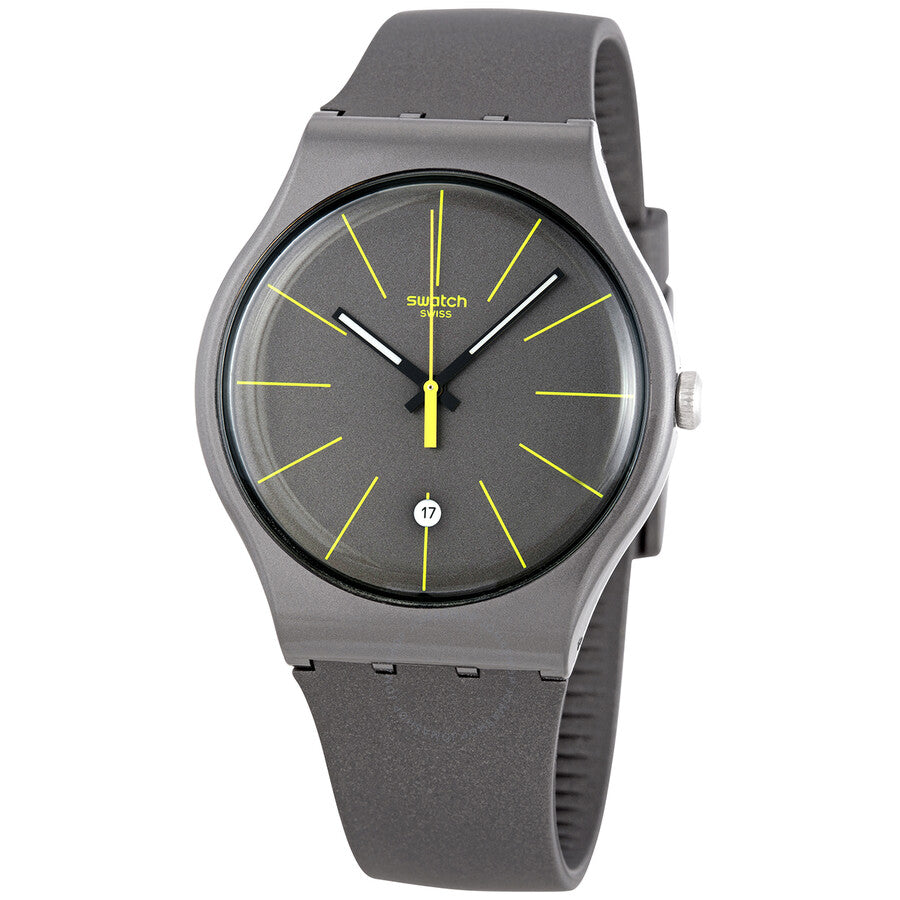 Swatch CHARCOLAZING Quartz Black Dial Men's Watch SUOB404 - Dawson Watches
