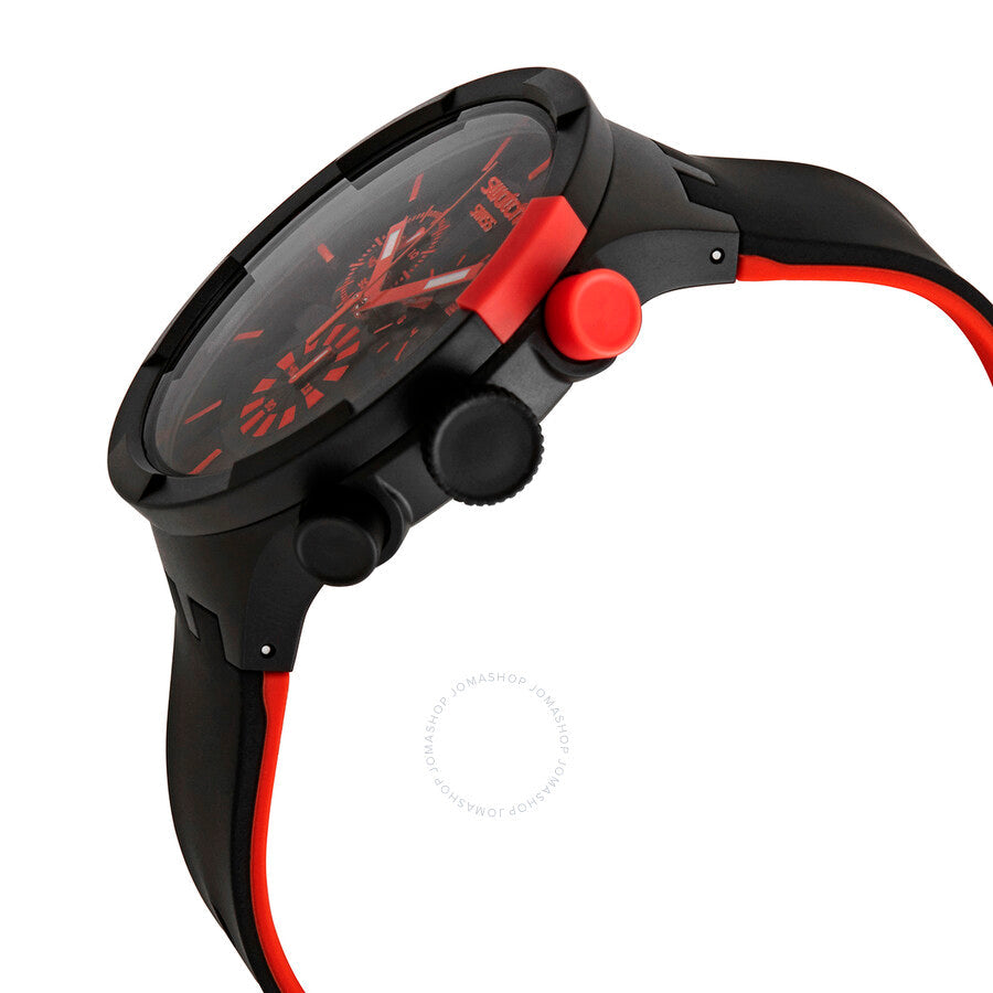 Swatch Checkpoint Red Chronograph Quartz Unisex Watch SB02B402 - Dawson Watches #2