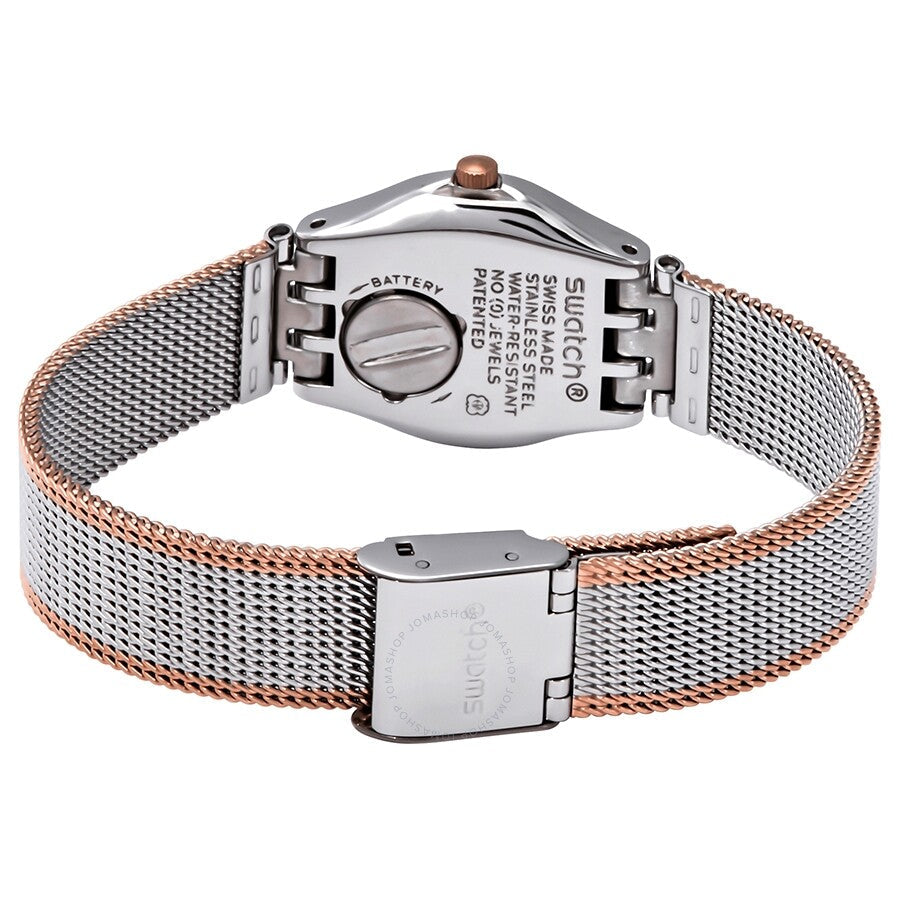 Swatch Full Silver Jacket Silver Dial Ladies Two Tone Watch YSS327M - Dawson Watches #3