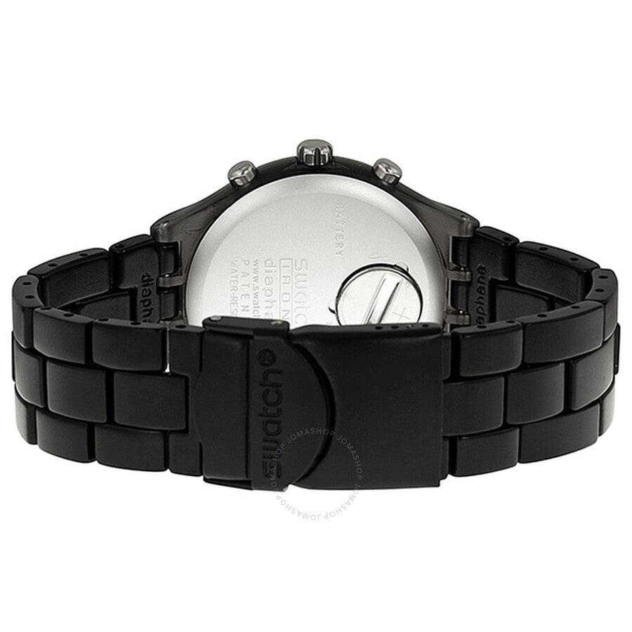 Swatch Irony Diaphane Full Blooded Stoneheart Silver Black Dial Chronograph Unisex Watch SVCM4009AG - The Watches Men & Co #3