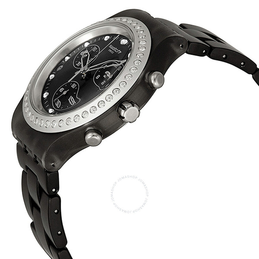 Swatch Irony Diaphane Full Blooded Stoneheart Silver Black Dial Chronograph Unisex Watch SVCM4009AG - Dawson Watches #2