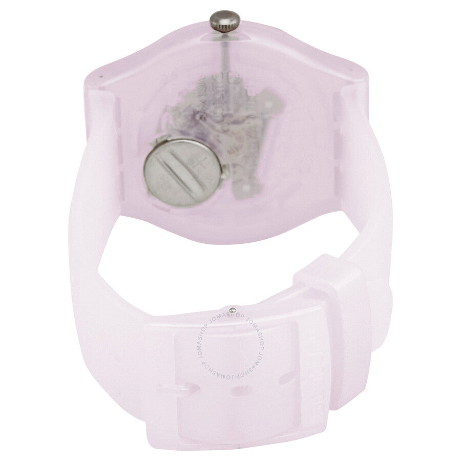 Swatch Monthly Drops Pink Mist Quartz Pink Skeleton Dial Watch SUOK155 - Dawson Watches #3