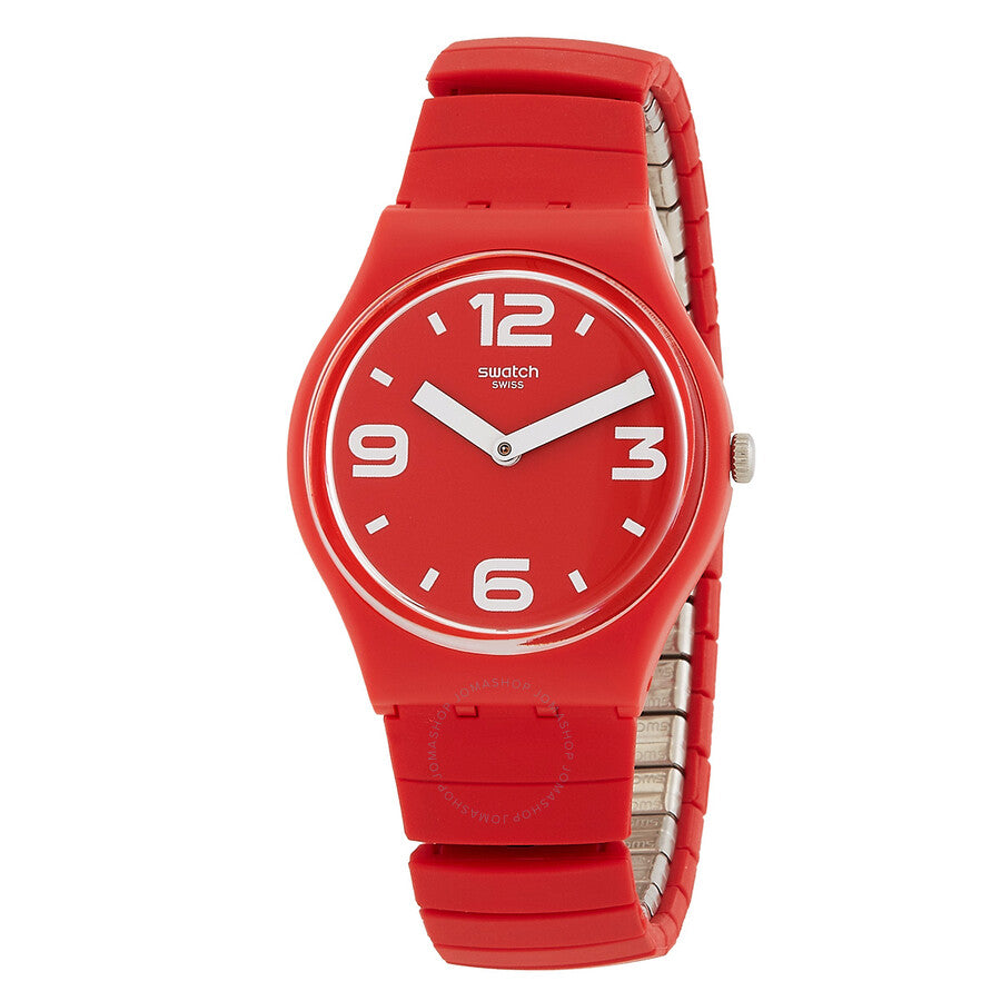 Swatch Pepeblu Quartz Red Dial Ladies Watch GR173A - Dawson Watches