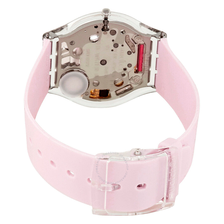 Swatch Pink Pastel Pink Dial Pink Rubber Ladies Watch SFE111 - Dawson Watches #3