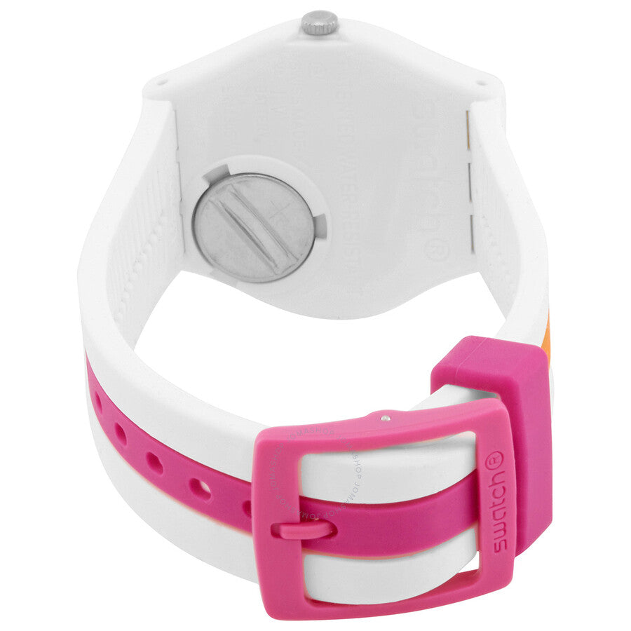 Swatch Pinkline Quartz White Dial Unisex Watch GW408 - Dawson Watches #3