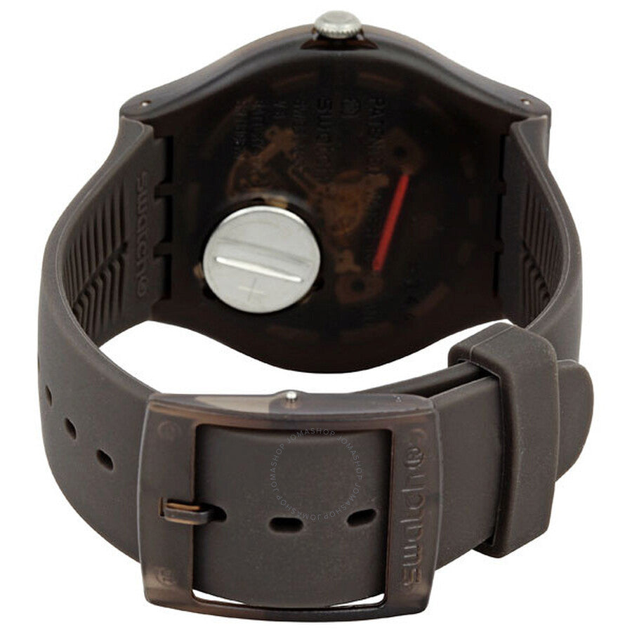 Swatch Rebel Brown Dial Brown Rubber 41 mm Watch SUOC700 - Dawson Watches #3