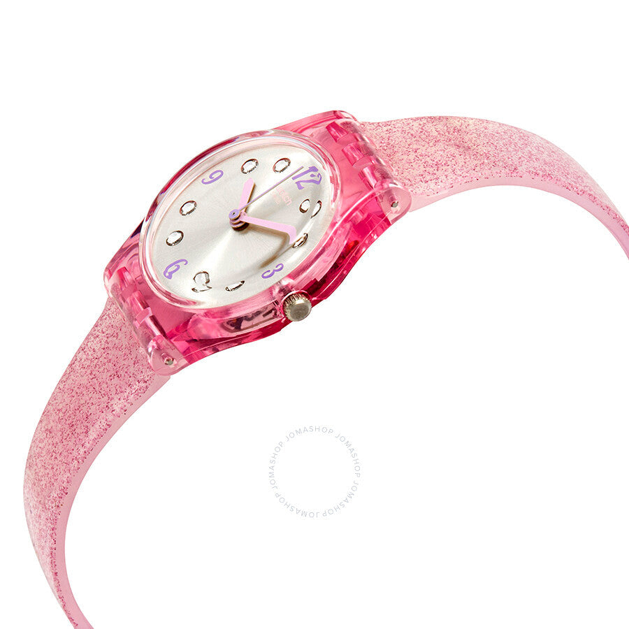 Swatch Rose Glistar Grey Dial Pink Glitter Silicone Leadies Watch LP132C - Dawson Watches #2
