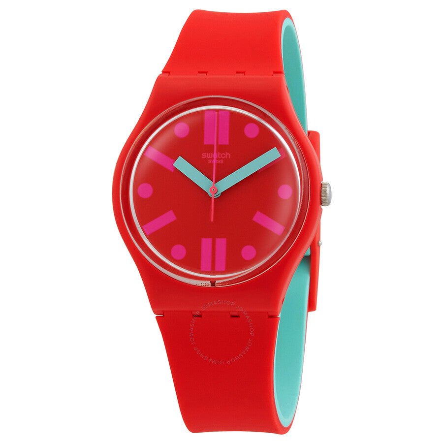 Swatch Rossofino Quartz Red Dial Unisex Watch GR170 - Dawson Watches