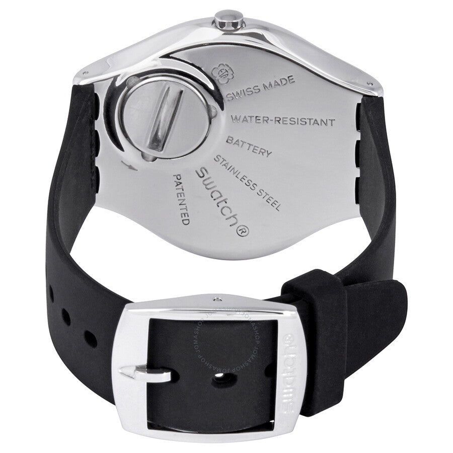 Swatch Skinnoiriron White Dial Black Rubber Unisex Watch SYXS100 - Dawson Watches #3