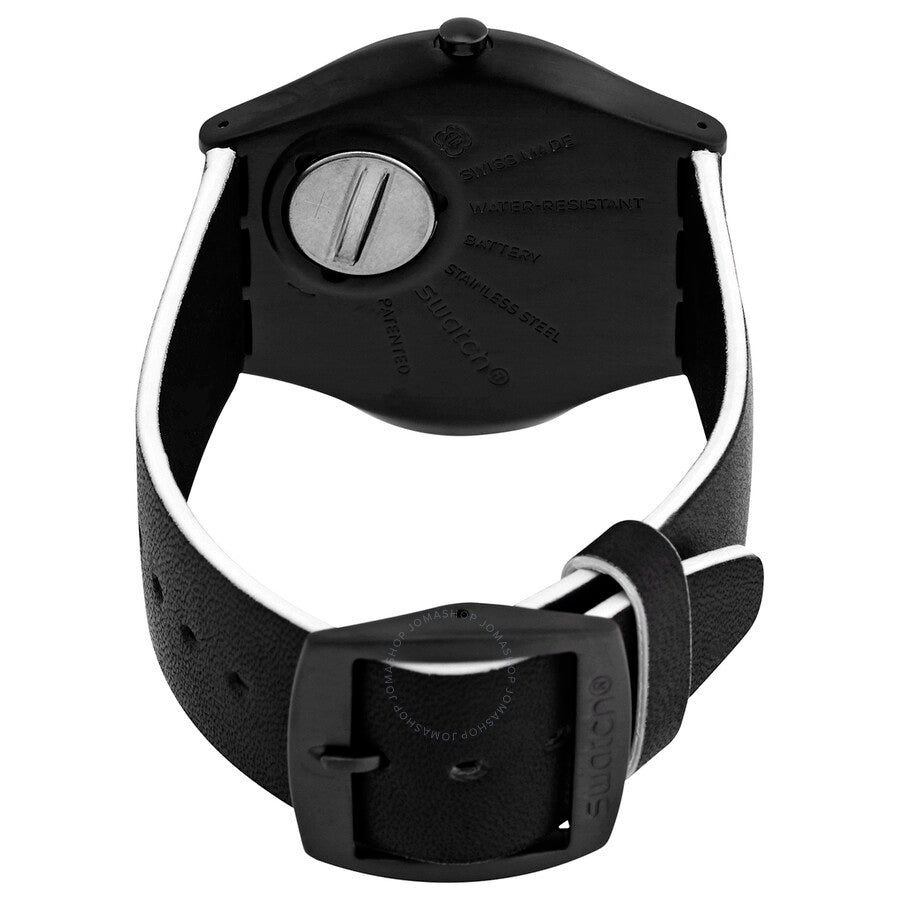 Swatch White Side Quartz Black Skeleton Dial Men's Watch SS07B101 - Dawson Watches #3