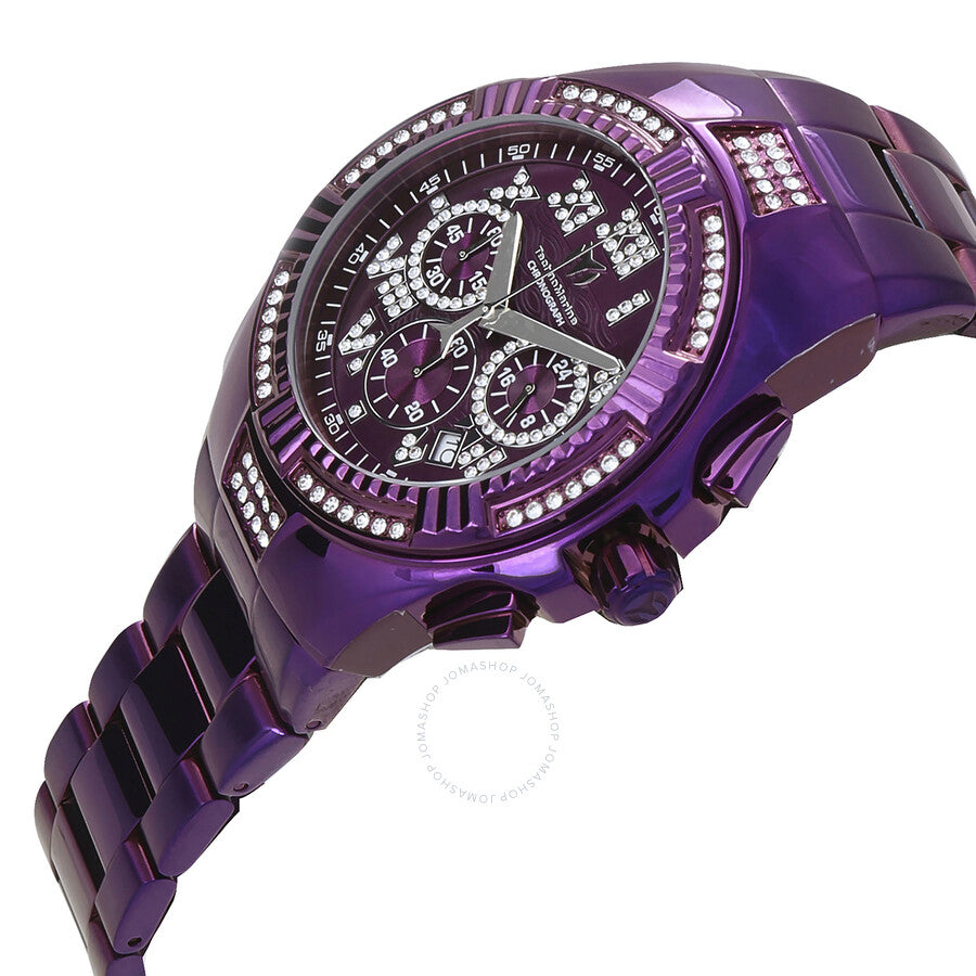 Technomarine Cruise Chronograph Quartz Crystal Purple Dial Men's Watch TM-121231 - Dawson Watches #2