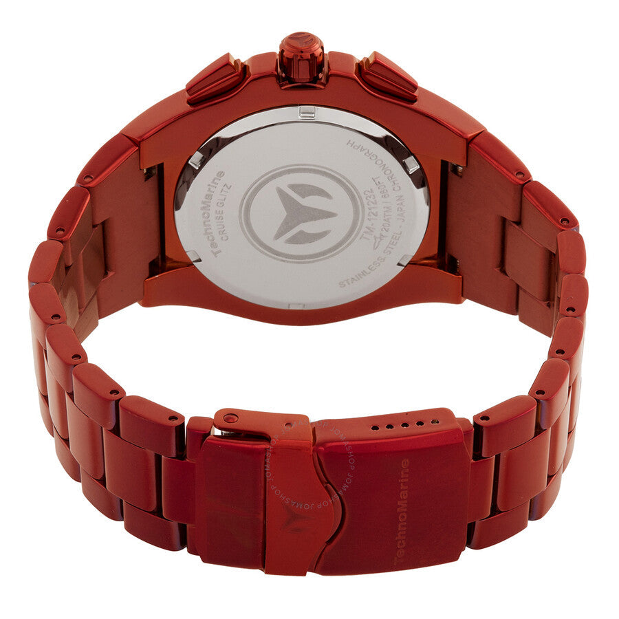 Technomarine Cruise Chronograph Quartz Crystal Red Dial Men's Watch TM-121232 - The Watches Men & Co #3