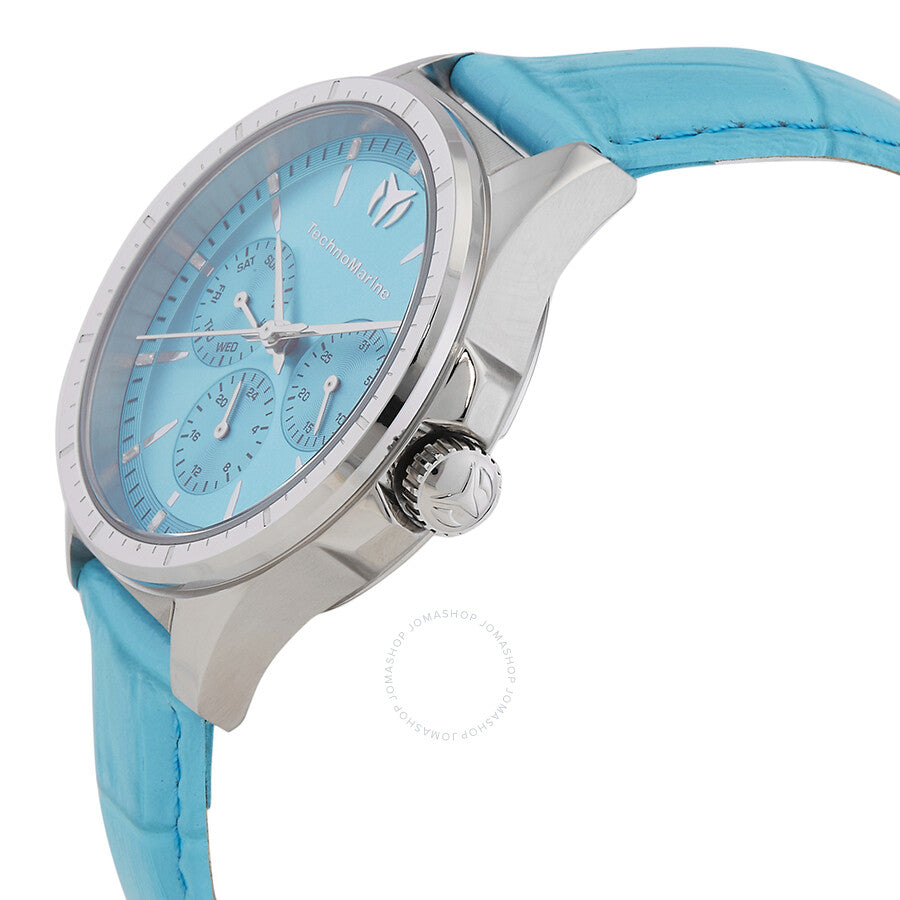 Technomarine MoonSun Date-DayQuartz Light Blue Dial Ladies Watch TM-822057 - The Watches Men & Co #2