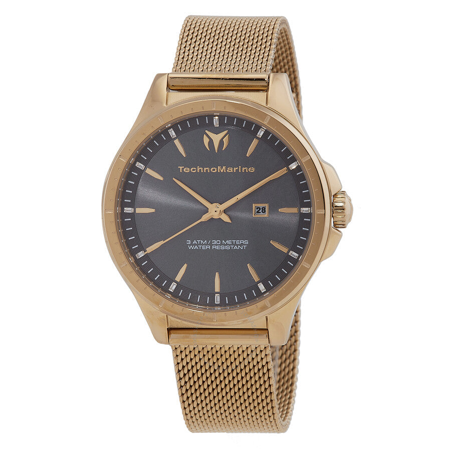 Technomarine MoonSun Date Quartz Charcoal Dial Ladies Watch TM-822037 - Dawson Watches
