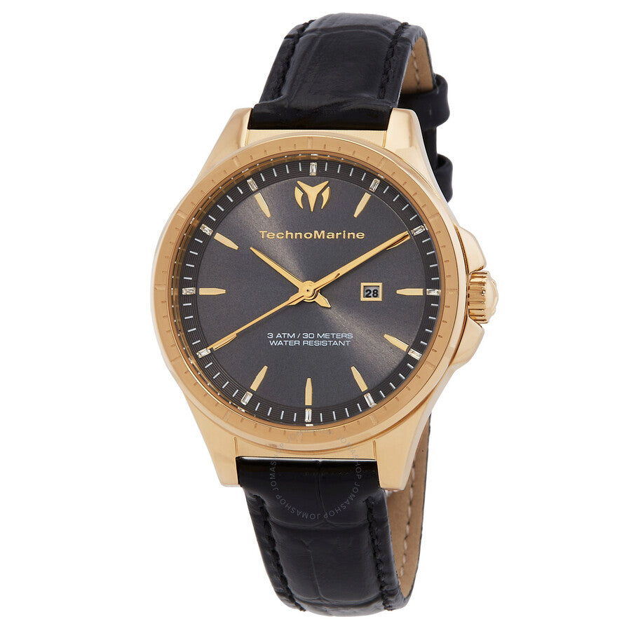Technomarine MoonSun Date Quartz Charcoal Dial Ladies Watch TM-822044 - Dawson Watches