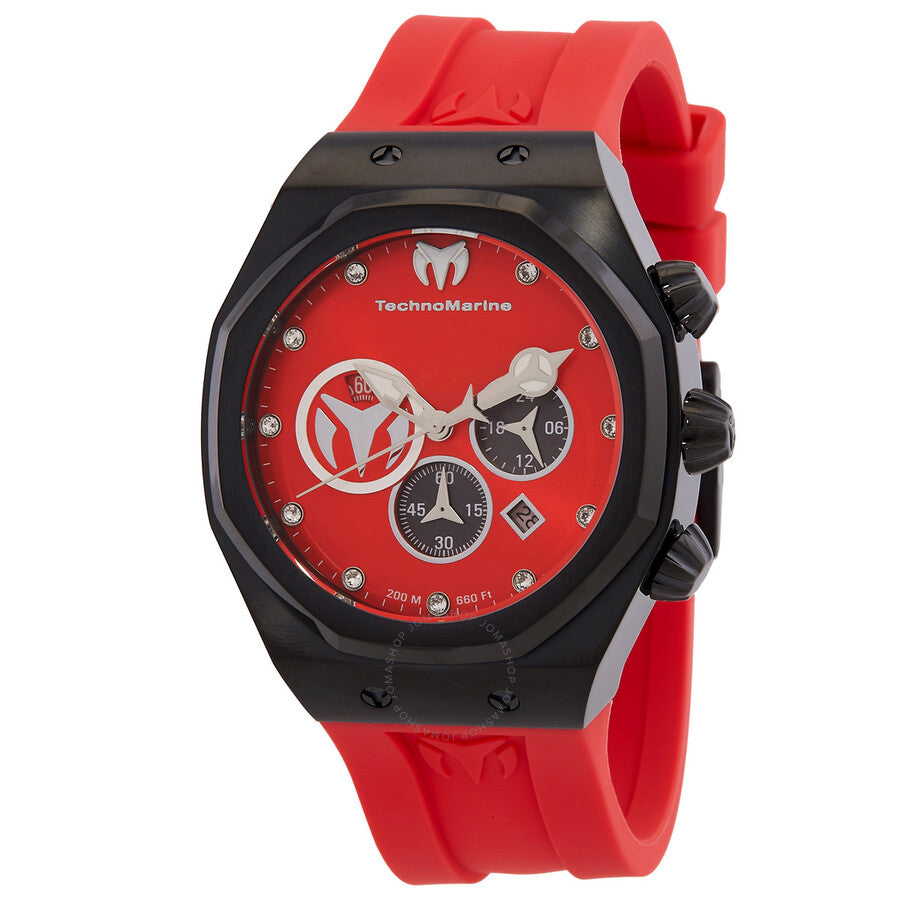 Technomarine Reef Sun Chronograph Quartz Red Dial Men's Watch TM-523003 - The Watches Men & Co