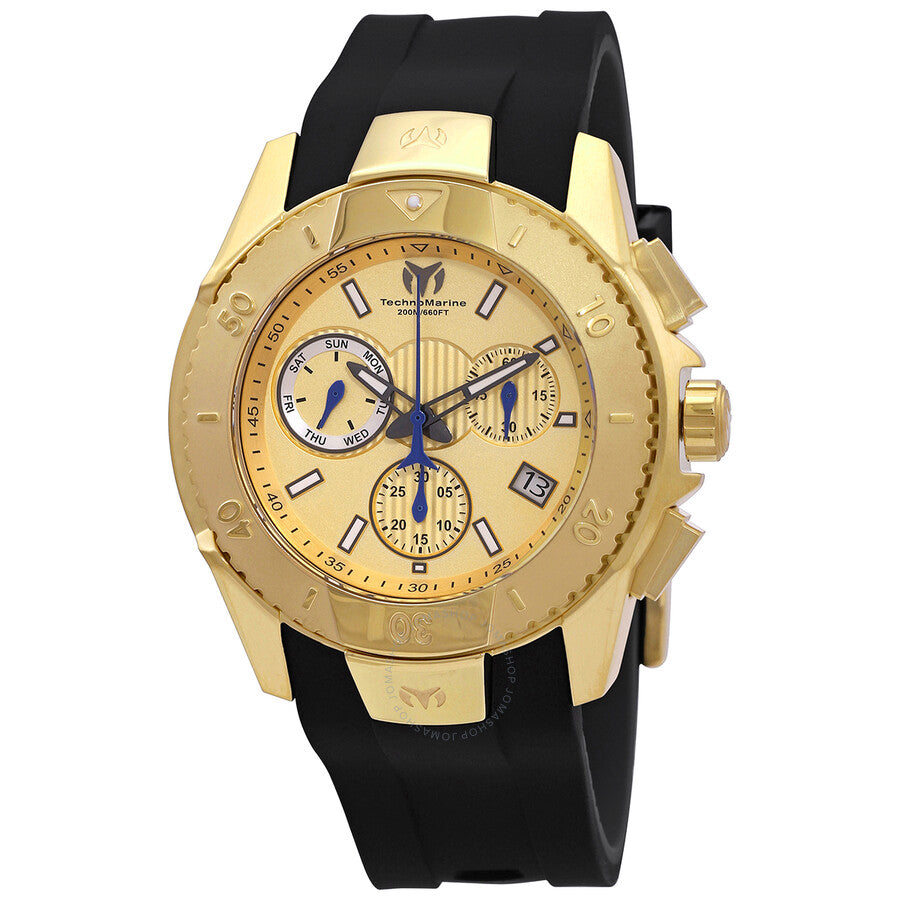 Technomarine UF6 Chronograph Quartz Gold Dial Men's Watch TM-617001 - Dawson Watches