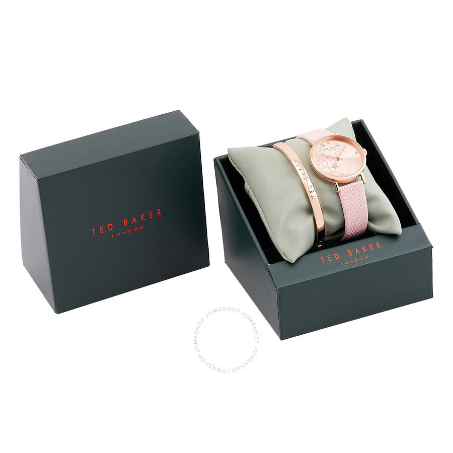 Ted Baker Phylipa Hearts & Stars Quartz Rose Gold Dial Watch and Bracelet Set BKGFW22129I - Kiwi Watches #4