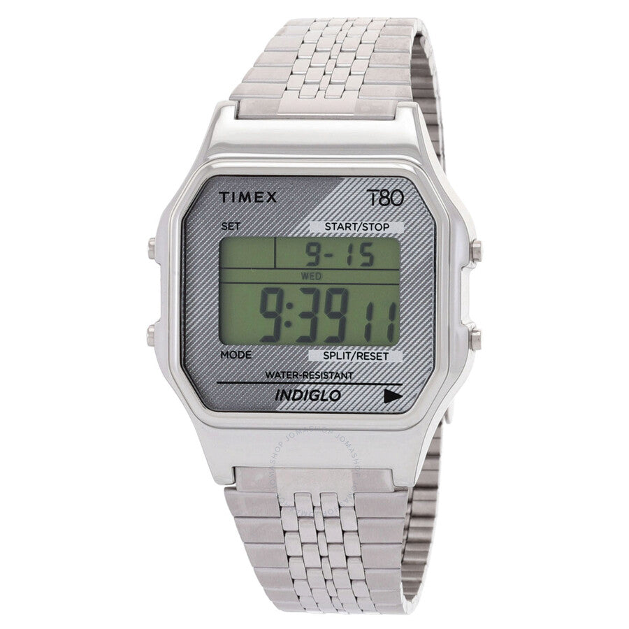 Timex 80 Alarm Quartz Digital Stainless Steel Bracelet Unisex Watch TW2R79300 - Dawson Watches
