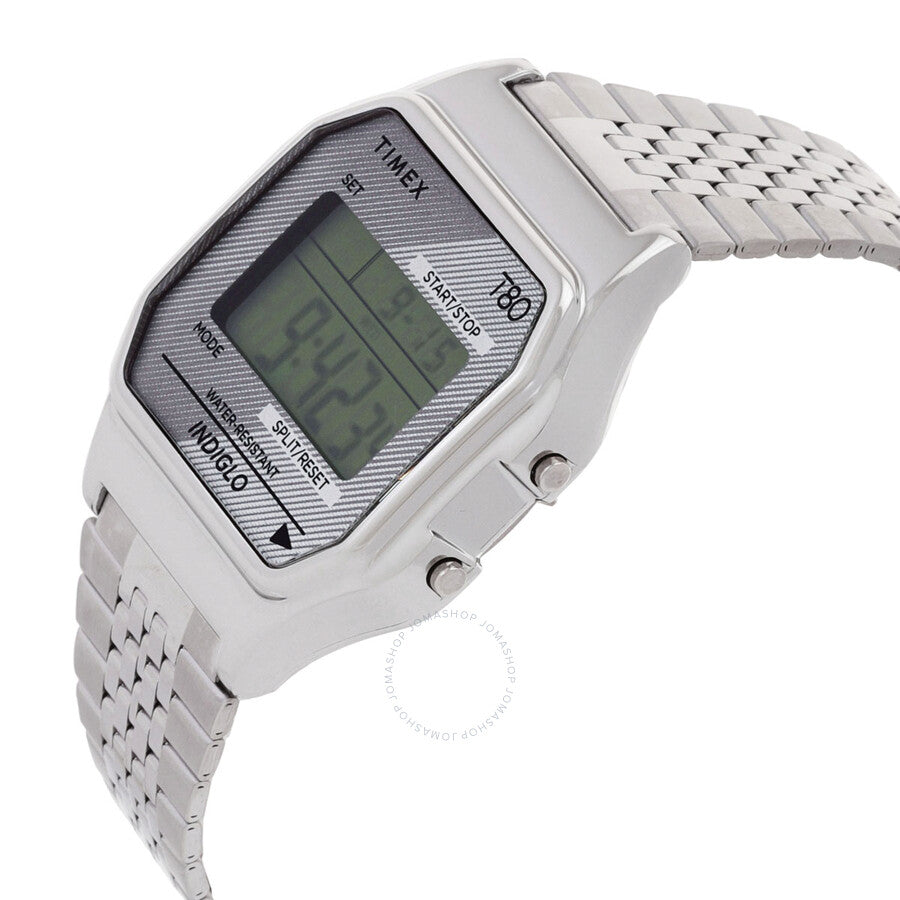 Timex 80 Alarm Quartz Digital Stainless Steel Bracelet Unisex Watch TW2R79300 - Dawson Watches #2
