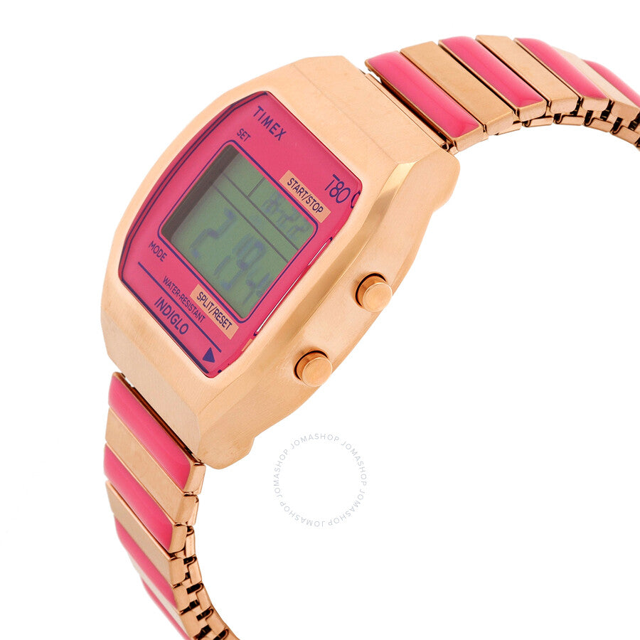 Timex 80 Quartz Digital Pink Dial Expansion Band Ladies Watch TW2W41600 - Dawson Watches #2