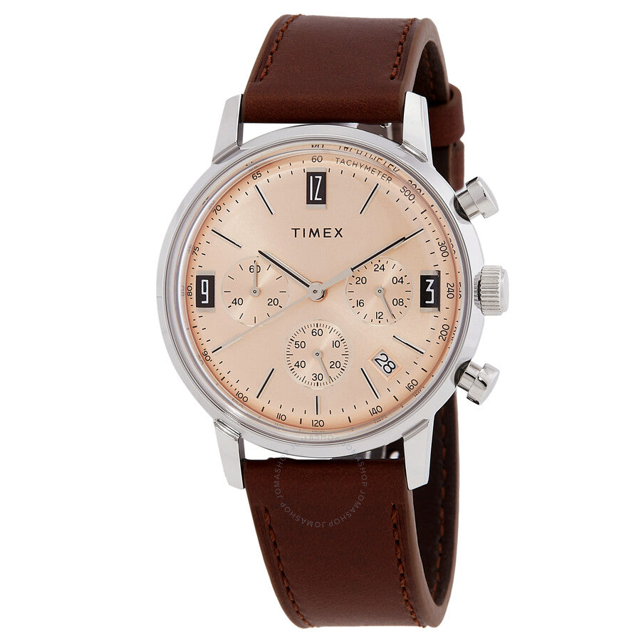 Timex Marlin Chronograph Quartz Rose Gold Dial Men's Watch TW2W51400 - Dawson Watches