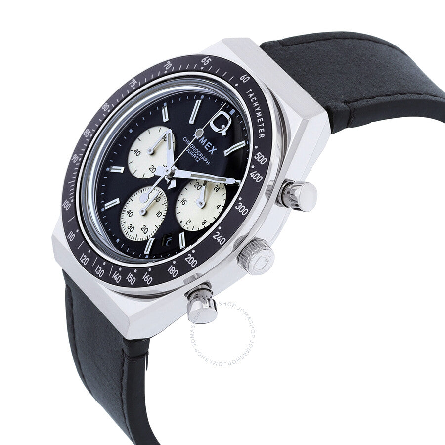 Timex Q Chronograph Quartz Black Dial Men's Watch TW2V42700 - Dawson Watches #2