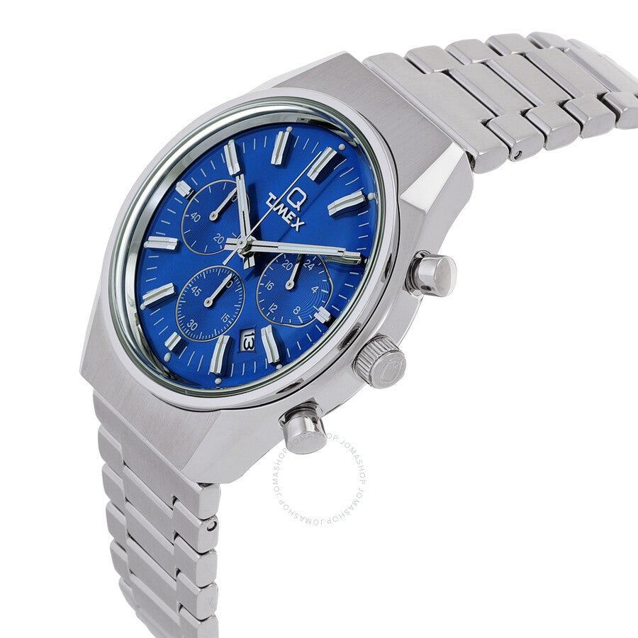 Timex Q Falcon Eye Chronograph Quartz Blue Dial Men's Watch TW2W33700 - Dawson Watches #2