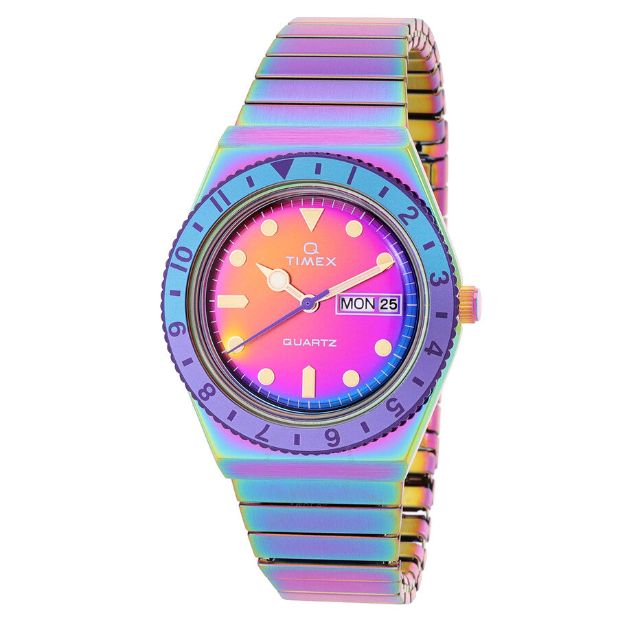 Timex Q Timex Iridescence Quartz Expansion Band Ladies Watch TW2W41100 - The Watches Men & Co