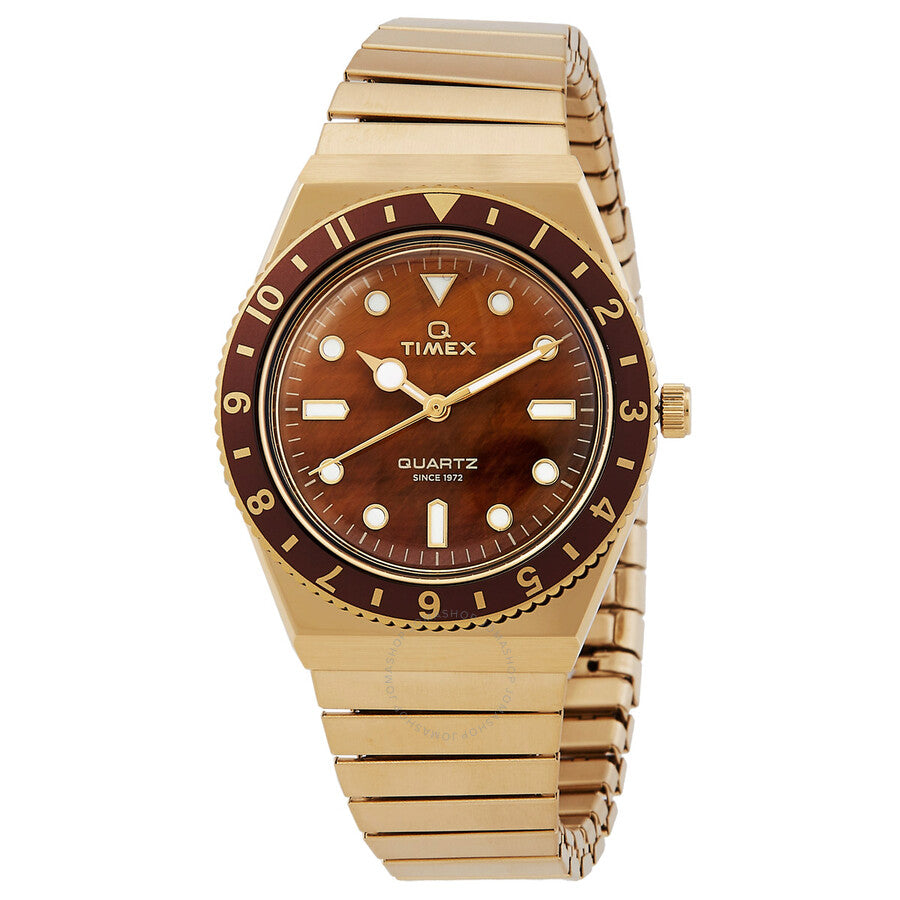 Timex Q Timex Quartz Brown Dial Ladies Watch TW2V92500VQ - The Watches Men & Co