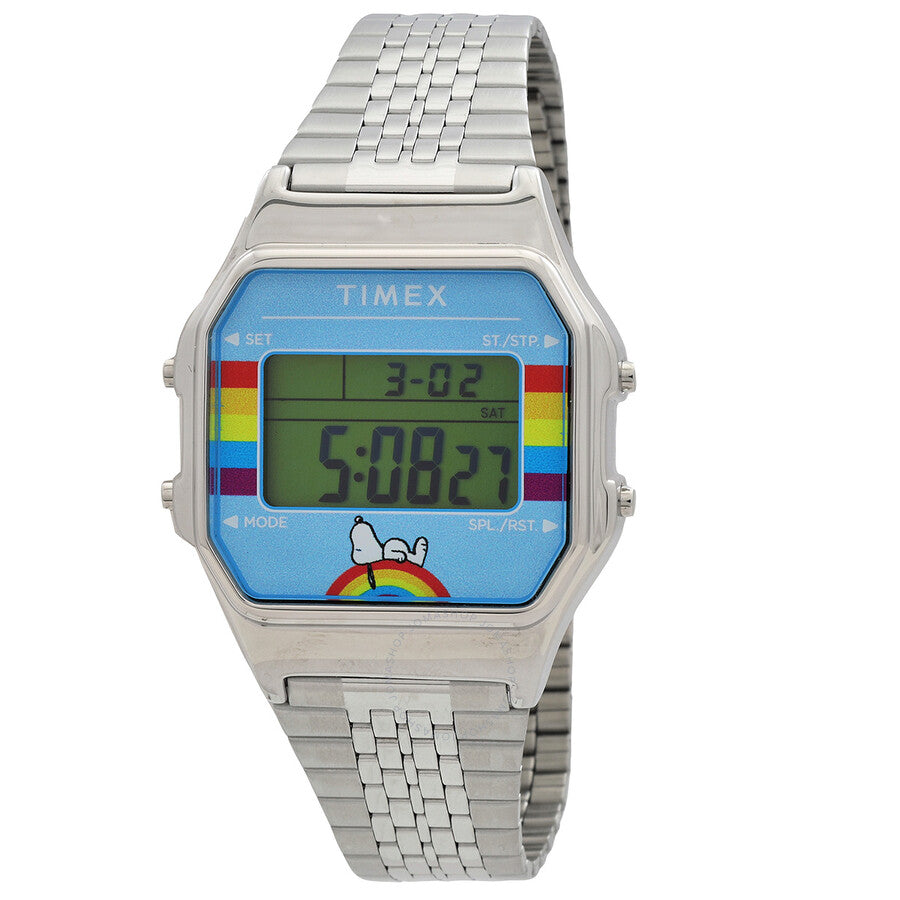 Timex T80 X Peanuts Alarm Quartz Digital Unisex Watch TW2V61300 - Dawson Watches