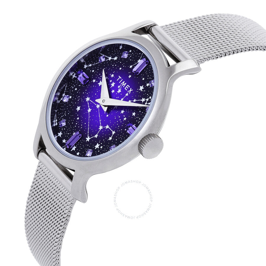 Timex Transcend Celestial Quartz Crystal Purple Dial Ladies Watch TW2V52000 - Dawson Watches #2