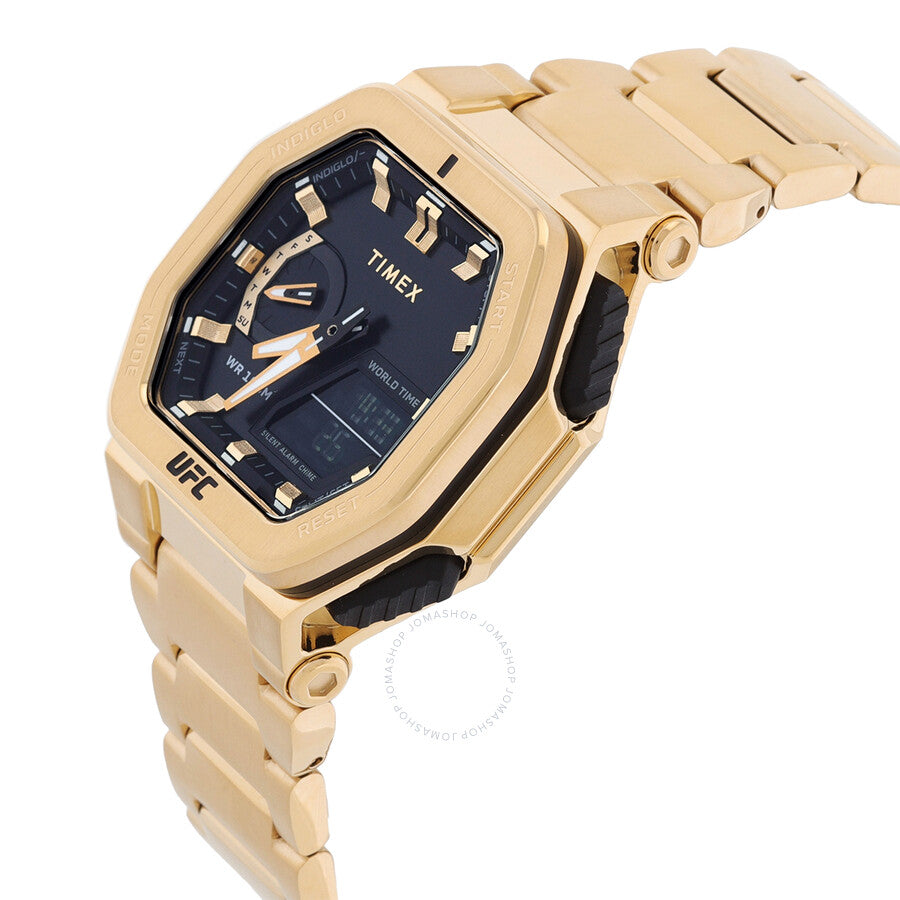 Timex UFC Colossus Alarm World Time Quartz Analog-Digital Black Dial Men's Watch TW2V84500 - Dawson Watches #2