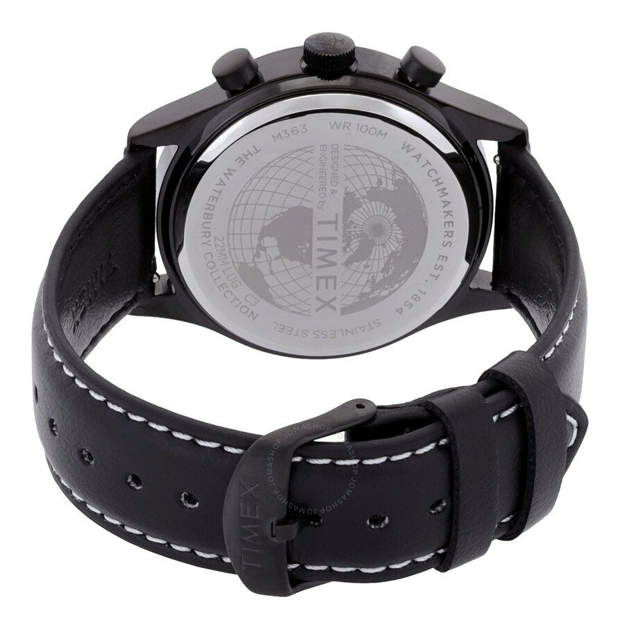 Timex Waterbury Chronograph GMT Quartz Black Dial Men's Watch TW2W48000 - The Watches Men & Co #3