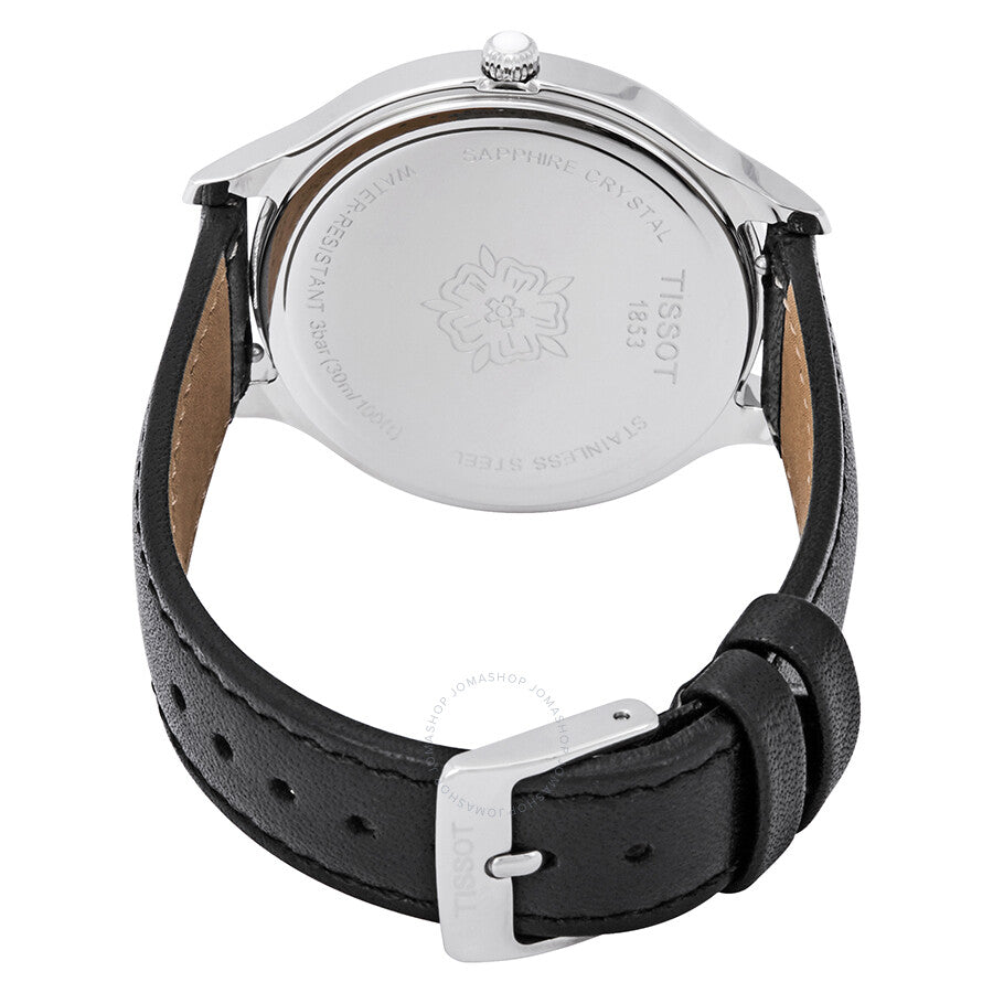 Tissot Bella Ora White Dial Black Leather Ladies Watch T1032101601800 - Dawson Watches #3