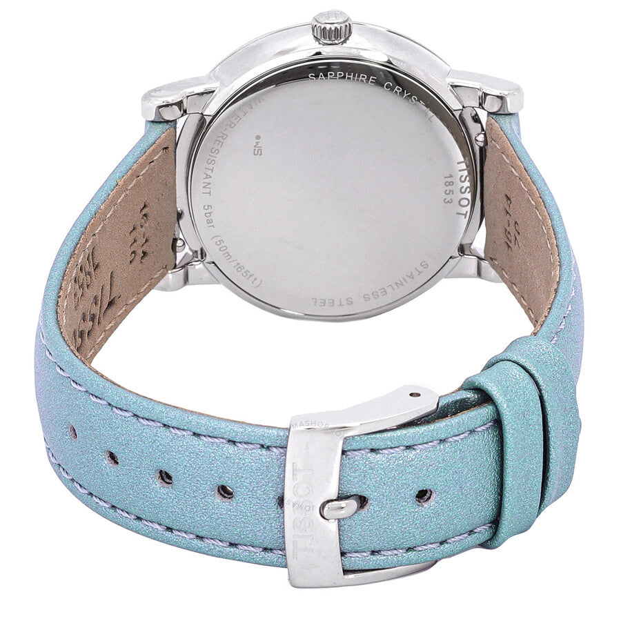 Tissot Carson Moon Phase Quartz Light Blue Dial Ladies Watch T122.223.16.353.00 - Dawson Watches #3