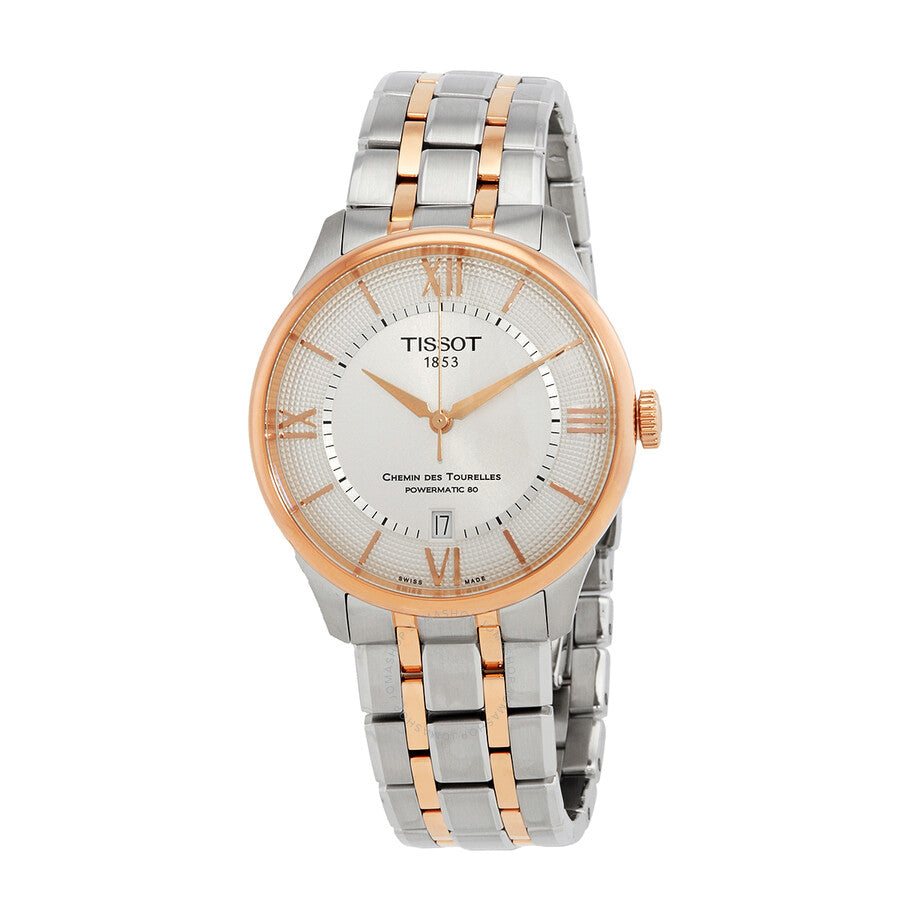 Tissot Chemin Des Tourelles Automatic Silver Dial Two-Tone Men's Watch T1398072203800 - Dawson Watches