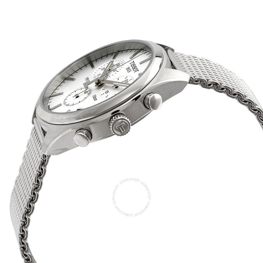 Tissot PR 100 Chronograph Silver Dial Mesh Bracelet Men's Watch T1014171103102 - Dawson Watches #2
