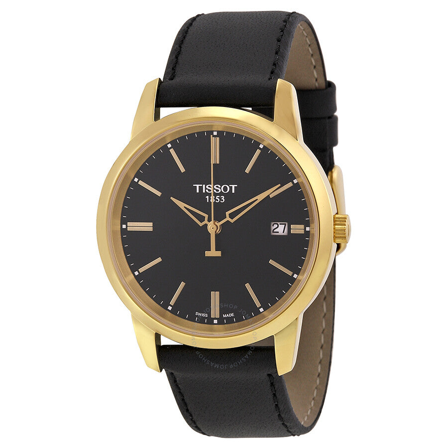 Tissot Classic Dream Black Dial Black Leather Men's T0334103605101 - The Watches Men & Co