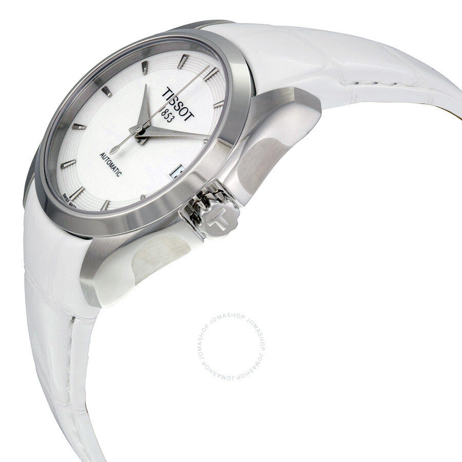 Tissot Couturier Automatic White Dial Ladies Watch T0352071601100 - Dawson Watches #2