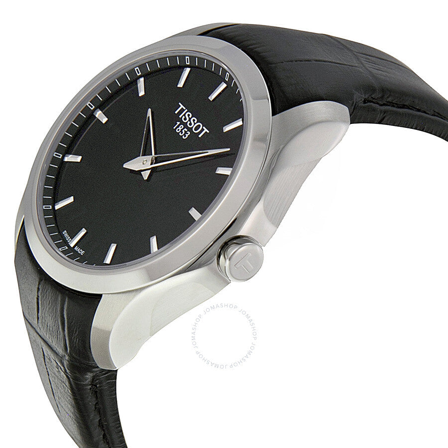 Tissot Couturier Black Dial Black Leather Men's Analog-Digital Watch T035.446.16.051.00 - Dawson Watches #2