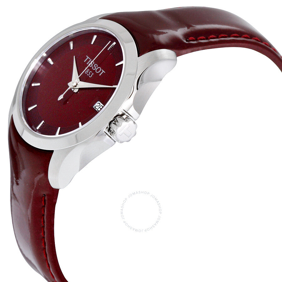 Tissot Couturier Burgundy Dial Ladies Watch T035.210.16.371.00 - Dawson Watches #2